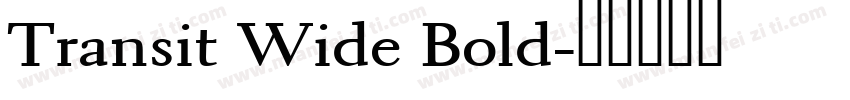 Transit Wide Bold字体转换